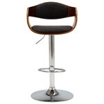 vidaXL Chaises de bar lot de 2 gris bois courbé et tissu