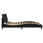 vidaXL Cadre de lit avec LED sans matelas noir 160x200 cm velours