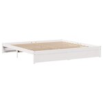 vidaXL Cadre de lit sans matelas blanc 200x200 cm bois massif de pin