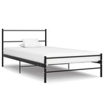 vidaXL Cadre de lit sans matelas noir métal 90x200 cm