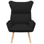 Fauteuil relaxant vidaXL en tissu noir