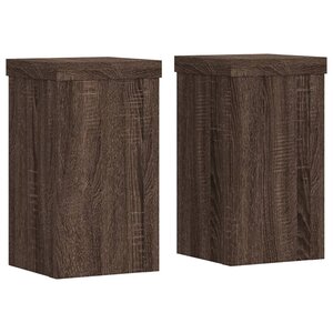 vidaXL Supports pour plantes 2 Pièces chêne marron bois d'ingénierie