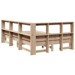 vidaXL Lit bibliothèque sans matelas 160x200 cm bois massif de pin