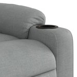 vidaXL Fauteuil de massage inclinable gris clair tissu