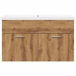 vidaXL Ensemble de meubles salle de bain 2 Pièces bois d'ingénierie