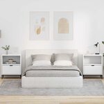 vidaXL Tables de chevet 2 Pièces Blanc 49 x 36 x 61 cm Bois d'ingénierie