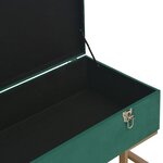 vidaXL Banc avec compartiment de rangement 105 cm Vert Velours