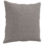 vidaXL Canapé 3 places avec oreillers décoratifs taupe 180 cm tissu