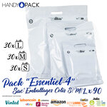 Pack Essentiel 4 Sac’Emballages Colis S/M/L  x90 sacs