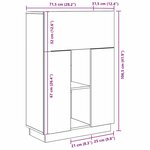 vidaXL Bureau Chêne fumé 71 5 x 31 5 x 106 5 cm Bois d'ingénierie