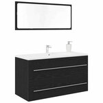 vidaXL Cabinet de Lavabo Chêne noir 90 x 45 x 1.5 cm Bois d'ingénierie