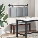 vidaXL Tête de lit suspendue Avec lumière LED Gris clair Tissu
