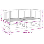 vidaXL Canapés d'angle de jardin 2 Pièces bois de pin massif