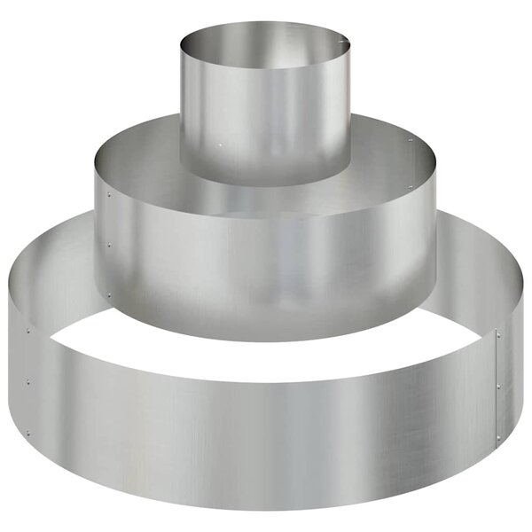 vidaXL Cache-pot de jardin Argent 90 x 90 x 20 cm Acier galvanisé