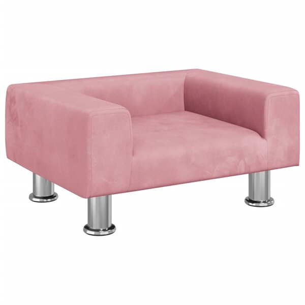 vidaXL Canapé pour enfants rose 50x40x26 5 cm velours