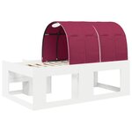 vidaXL Lit avec Tunnel 4 Pièces Blanc et rouge Bois d'ingénierie