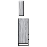 vidaXL Ensemble de meubles de salle de bain 3 Pièces Sonoma gris