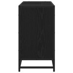 vidaXL Cabinet de salle de bain avec porte Chêne noir 80 x 33 x 60 cm