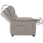 vidaXL Fauteuil inclinable électrique Taupe Tissu