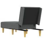 vidaXL Chaise longue gris foncé tissu