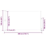 vidaXL Auvent latéral rétractable de patio 160x300 cm Bleu