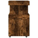 vidaXL Chariot de bar chêne fumé 50x41x89 cm bois d'ingénierie