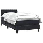 vidaXL Sommier à lattes de lit avec matelas noir 80x210 cm velours
