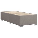 vidaXL Sommier à lattes de lit avec matelas Taupe 100x200 cm Tissu