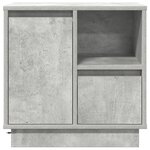vidaXL Tables de chevet avec LED 2 pièces gris béton 50x34 5x50 cm