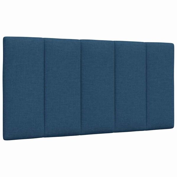 vidaXL Coussin de tête de lit bleu 100 cm tissu
