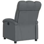 vidaXL Fauteuil inclinable en tissu gris foncé