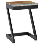 Vidaxl table basse 30 x 30 x 50 cm bois de teck massif et polyrésine