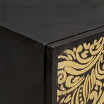 vidaXL Buffet Noir 60 x 33 x 75 cm Bois de mangue massif