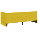 vidaXL Cadre de lit d'angle Jaune 80 cm x 200 cm Velours