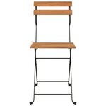 vidaXL Chaises de bistrot pliantes lot de 4 Bois teck solide et acier
