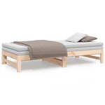 vidaXL Lit coulissant 2x(90x190) cm Bois de pin massif