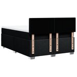 vidaXL Sommier à lattes de lit avec matelas Noir 140x200 cm Tissu