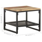 vidaXL Table d'appoint 40x40x35 cm Bois de récupération massif