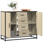 vidaXL Buffet chêne sonoma 92x35x76 cm bois d'ingénierie