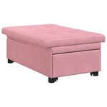 vidaXL Canapé-lit Rose 67 x 194 x 38 cm Velours