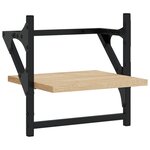 vidaXL Étagères murales avec barres 2 Pièces chêne sonoma 30x25x30 cm