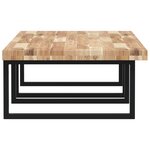 vidaXL Étagère de vasque murale acier et bois massif d'acacia