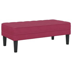 vidaXL Banc Bordeaux 113 x 57 x 39 cm Velours