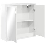 vidaXL Armoire Miroir de Salle de Bain Blanc brillant 60 x 20 x 60 cm