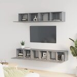 vidaXL Ensemble de meubles TV 5 Pièces Sonoma gris Bois d'ingénierie
