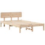 vidaXL Cadre de lit avec tête de lit 140x190 cm en bois de pin massif