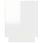 vidaXL Meuble TV blanc brillant 102x35x45 cm bois d'ingénierie