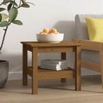 vidaXL Table basse Marron miel 45x45x40 cm Bois massif de pin