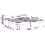 vidaXL Cadre de lit sans matelas cire marron 180x200cm bois pin massif