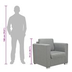 vidaXL Fauteuil gris foncé tissu